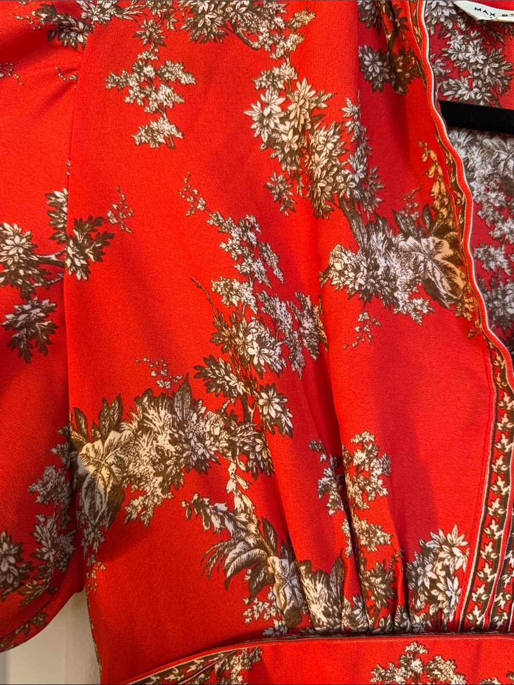 Max Studio Red Floral Tiered Maxi Dress - Picture 3 of 4